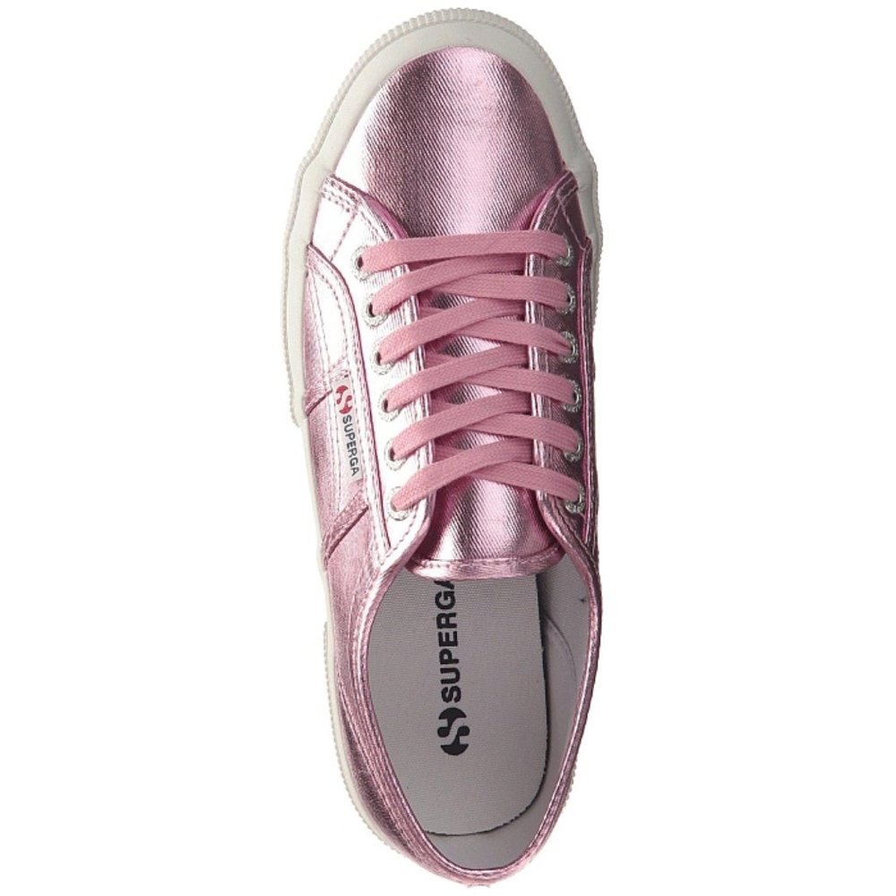 Superga 2750 Cotmetu Pink Metallic Shiny Sparkly Glittery Low-Top Shoes Sneakers